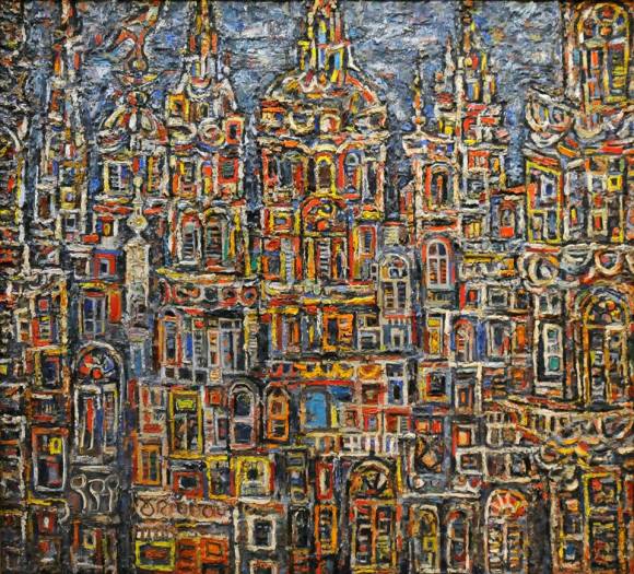 Paisaje de la Habana 1961 - Rene Portocarrero 1912-1985 - oil on linen on wood